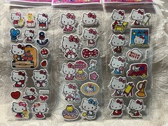 Retro Vintage Look Hello Kitty 3D Puffy Stickers 3 sets (#11)