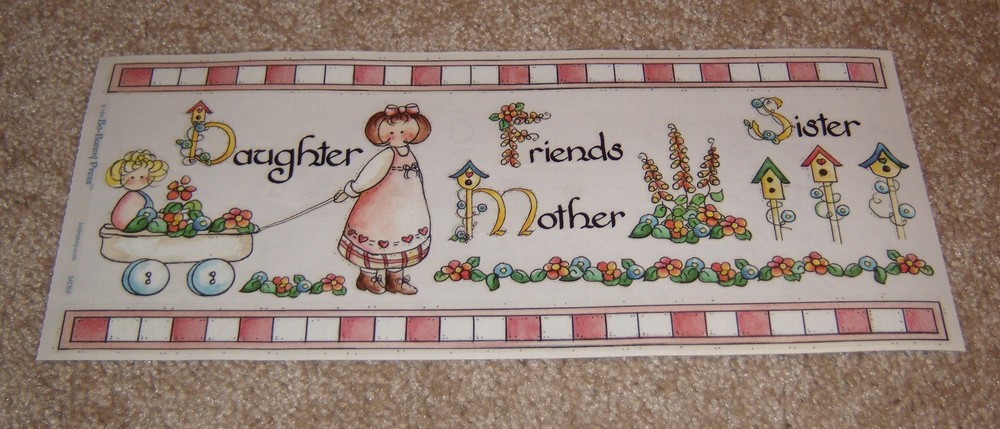 Bo Bunny Sticker Sheet ~ Mother, Daughter, Sister & Friends….Wagon/Flowers.