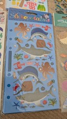 Beach Lot Shore Fish Sea Creatures Dolphin Starfish Jolees Sticko Scrapbook Lot