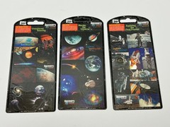 3 Space Exploration Discovery Channel Science Sticker Sheets Shuttle Planets NEW