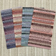 Inspirational Text Stickers, Motivational Phrase Quote Small Talk Set, 4 Sheets