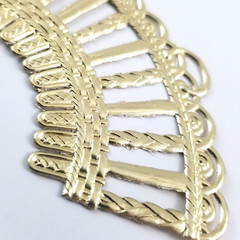 Die Cut Dresden Gold Foil Embossed Embellishment Trim