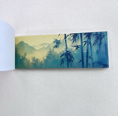 Green Bamboo Washi Paper Sticker Book Asian Junk Journal Planner Collage