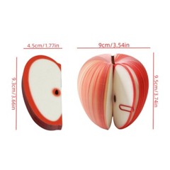 2PCS/Set Cute Fruit Memo Pad Apple Pear Shaped Note Paper School Supplies DIY