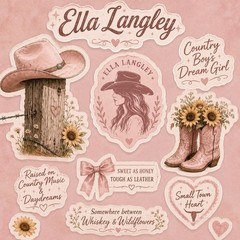 Ella Langley Country Boy’s Dream Girl Sticker Pack/Country Music/