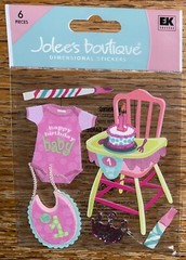RARE Jolees Happy Birthday Baby Girl I’m 1 Year Old 1st First High Chair Cake 3D