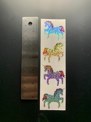 UNICORN PEGASUS HAMBLY HORSE RAINBOW MOD sticker decal prism prismatic GLITTER