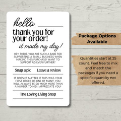 Thank You for Your Order Stickers | 4×6 Personalized Thermal Shipping Labels