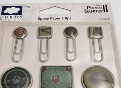 Cloud9 Designs Photo Banner 2 Epoxy Paper Clips Dog Themed 7 Count – New