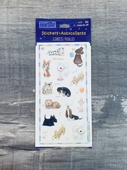 New Vintage Heartline Hallmark Puppy Dog Stickers
