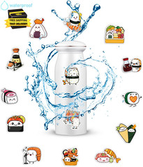 50 Pcs Kawaii Japanese Food Sticker Cute Sushi Roll Rice Stickers Waterproof Vin