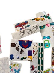 Vintage Sandy Lion Alphabet Letter Sticker Roll Animal Seasonal Sports Baby Lot