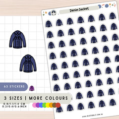 Denim Jacket Stickers – Stylish Planner Stickers | Trendy Planner Gear by Kneebb