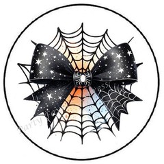 SPIDER WEB WITH BOW HALLOWEEN ENVELOPE SEALS LABELS STICKERS PARTY FAVORS