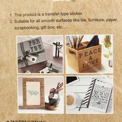 Crafters Square Paper Craft Rub On Transfer Stickers Decals Fashion Beauty Style