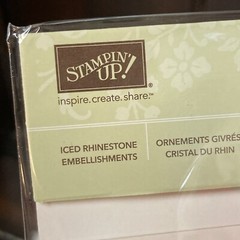 Stampin Up Crafting Supplies Rhinestones Gems Sequins Cork Self Adhesive Lot/7