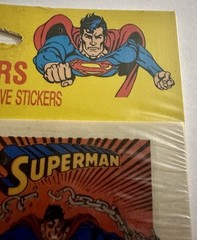 Pack of Vintage 1992 SUPERMAN Stickers SEALED 4 Sheets American Greeting