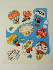 Lot 8 Vtg 1989 Hallmark Sticker Sheets: Dinosuar, Noah’s Arc, Monkeys, Castle