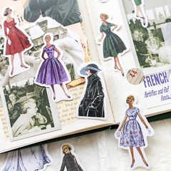 280 Pcs Vintage People Washi Stickers, 7 Styles Multicolor
