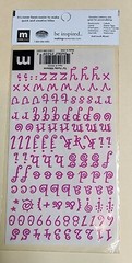 Curly Letters Number Stickers Brand New in Package Unopened scrapbook pink color