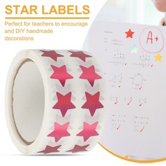 1000Pcs 1/2″ Star Stickers Self-Adhesive Metallic Foil Stars Metallic Rose