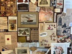 Vintage Ephemera Lot of 60 PCS Junk Journal Book Pages Stamps Buttons Victorian