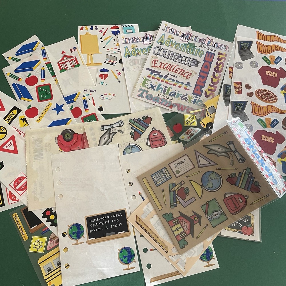 Vtg Sticker Lot- Mrs Grossman’s Meyer Back To School College Supply Awards