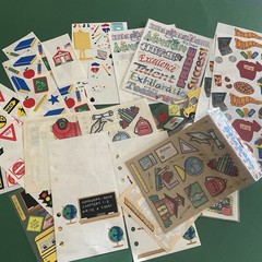 Vtg Sticker Lot- Mrs Grossman’s Meyer Back To School College Supply Awards