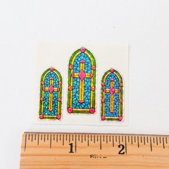Hambly Studios Prismatic Sticker Stained Glass Window Sheet Church Glitter