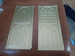 2X STICKERS SCRAPBOOKING NEW (ST1178) FIGURES / Windows/Door GOLD/