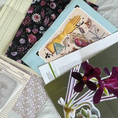 Vintage Fairy Botanical Junk Journal Kit Cottagecore Ephemera Pressed Flowers