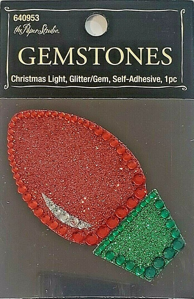 The Paper Studio GEMSTONES CHRISTMAS LIGHT Glitter & Rhinestones Sticker