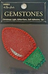 The Paper Studio GEMSTONES CHRISTMAS LIGHT Glitter & Rhinestones Sticker