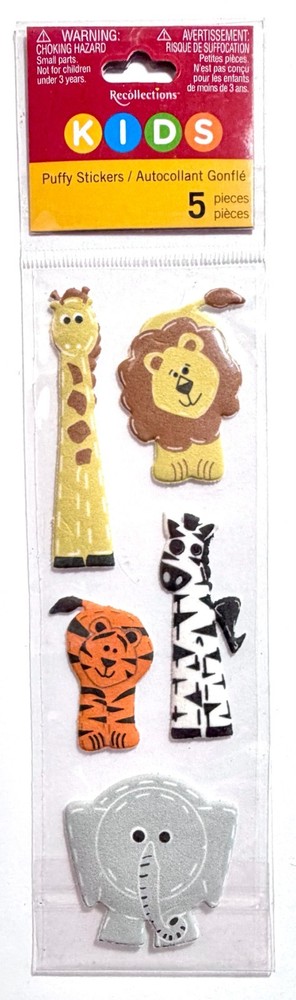 Safari Animals Stickers Scrapbooking Journal Card Recollections