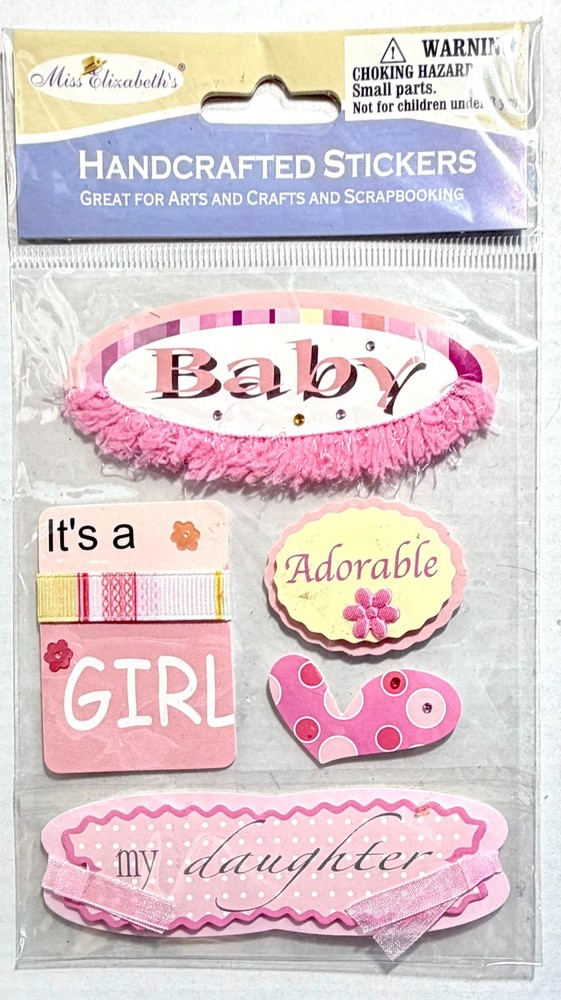 Baby Girl Stickers Scrapbooking Gems Card Journal Elizabeth’s