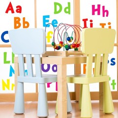 9 Sheet Alphabet Letters Window Clings 26 Uppercase & Lowercase Letters Reusa…