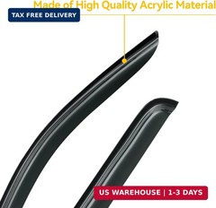 Window Visors Rain Guards for 2005-2021 Nissan Frontier Crew Cab, Window Vent Wi