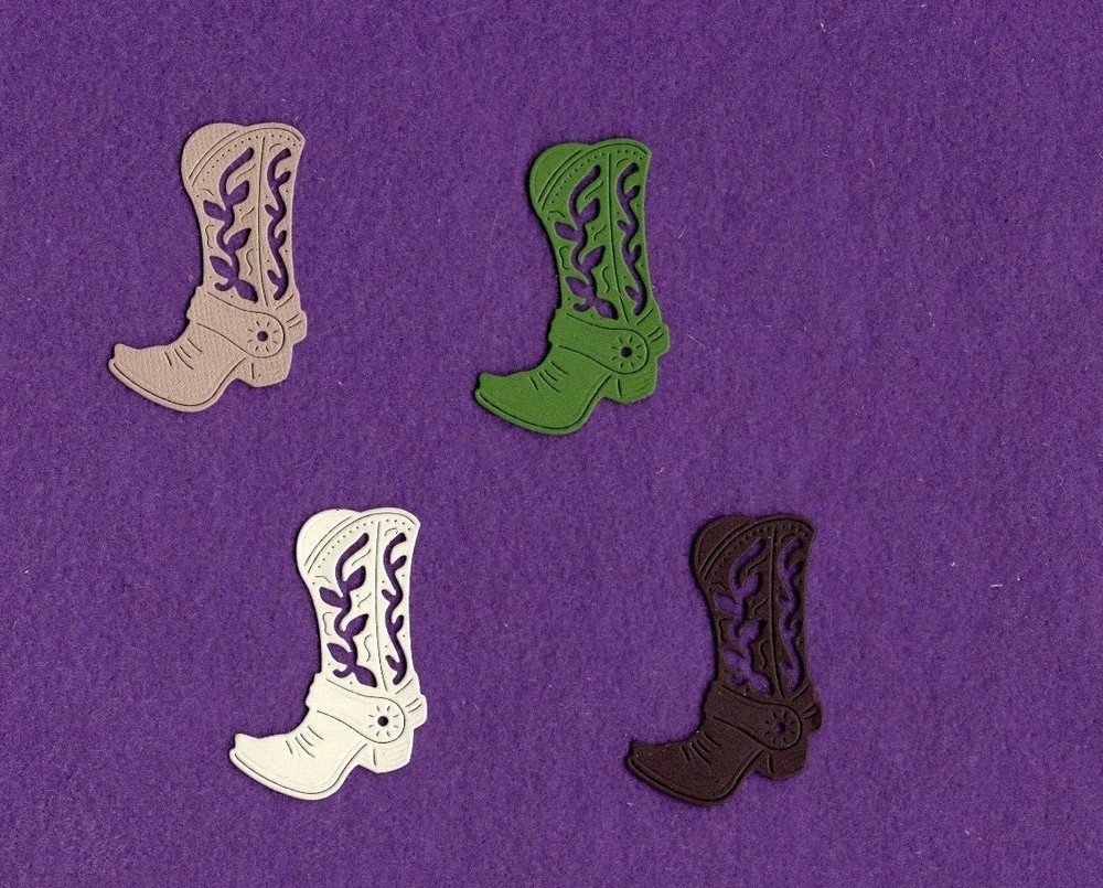 COWBOY 2 BOOT 2 die cuts scrapbook cards
