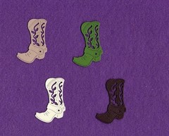COWBOY 2 BOOT 2 die cuts scrapbook cards