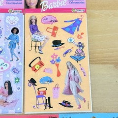 Vintage Sandylion Stickers Lot Barbie Butterflies Girls Softball Country Cows