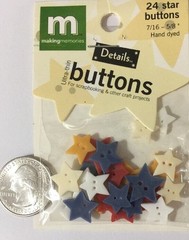 STAR VARIETY ULTRA-THIN BUTTONS(24pc)Making Memories•Asst. Sizes 7/16″-5/8″