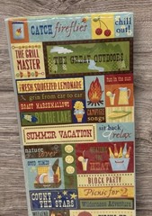 K&Company Happy Trails Great Outdoors Camping Embossed Scrapbooking Stickers NEW