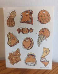 Vintage Scratch & Sniff Stickers Hallmark Peanut Butter 1 Sheet 1983