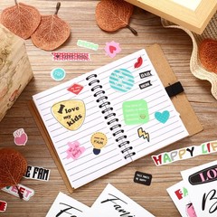 Scrapbook Stickers 500Pcs,Waterproof Vinyl DecalsAlbum Embellishment,Multicolor