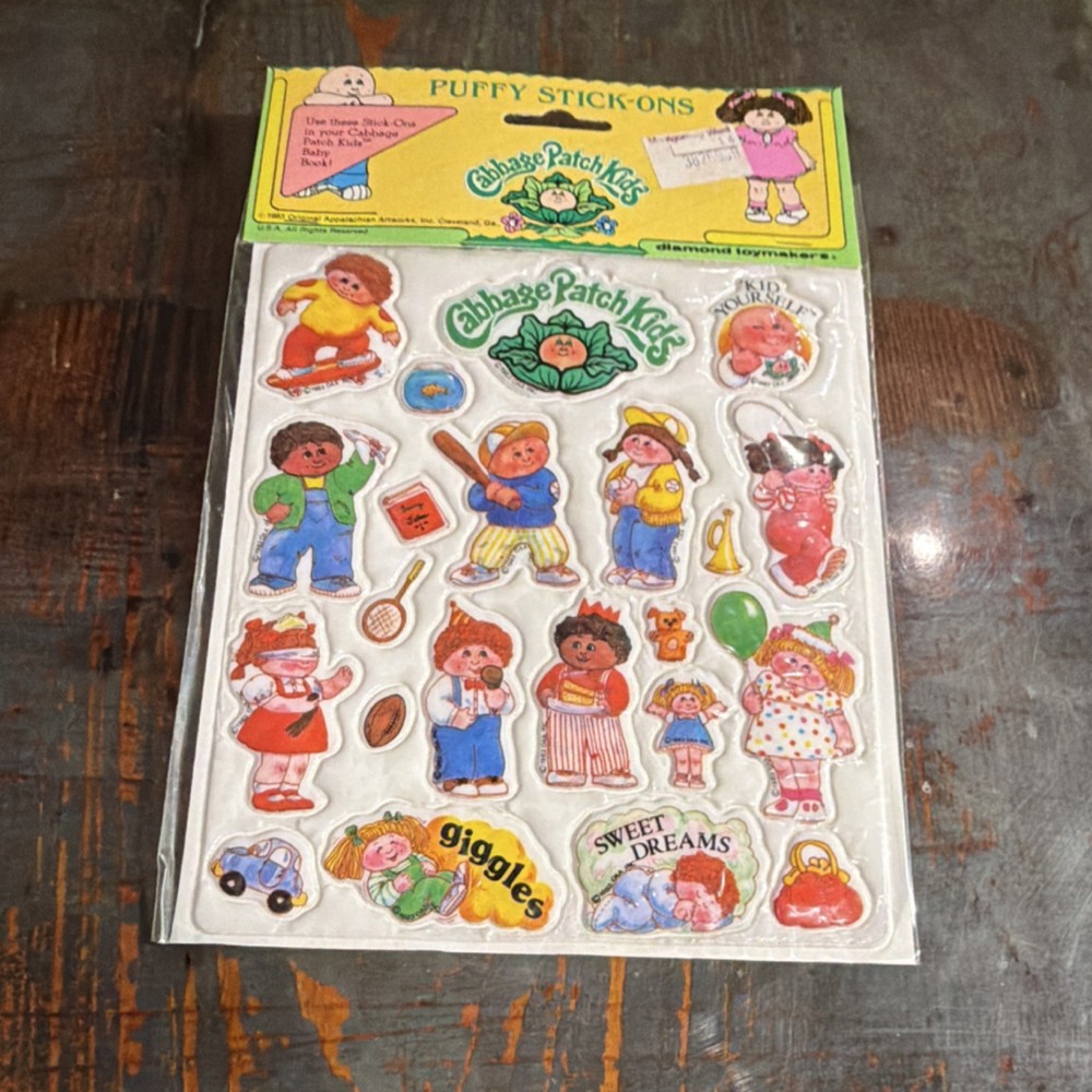 Cabbage Patch Kids Puffy Stickers Style 2 Dolls & Bears Multicolor