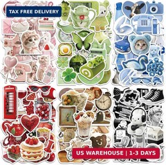 300Pcs Vintage Aesthetic Stickers for Journaling, Waterproof Vinyl Cute Sticker