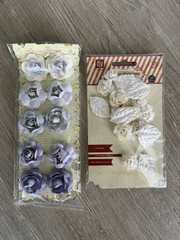 NEW – 25 Lot Prima Flowers Floral Embellishments Scrapbooking Cards Mixed Media