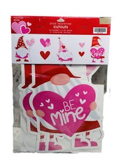 Brother/Sister Valentine Cutouts 14 Ct 2 Of Each. 2- 10.5 Inches -BE MINE