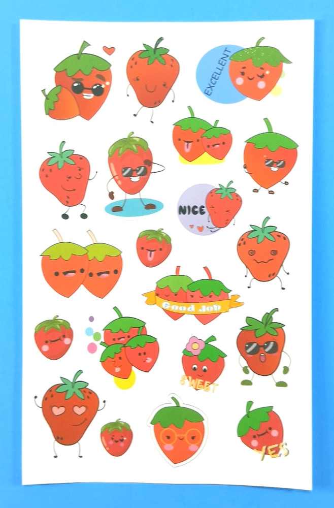 Strawberry Scented Scratch & Sniff Sticker Sheet