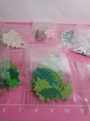 Foliage Leaf Holiday Die Cut and Paper Punch Embellishments Mixed Lot 200+ Pcs